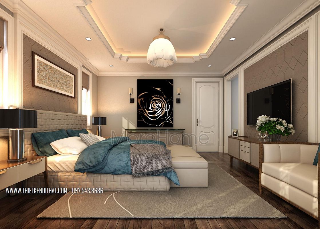 Thiết kế nội thất biệt thự Vinhomes Riverside Long Biên Hà Nội